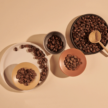 Besonderer Kaffee und Kaffeebohnen